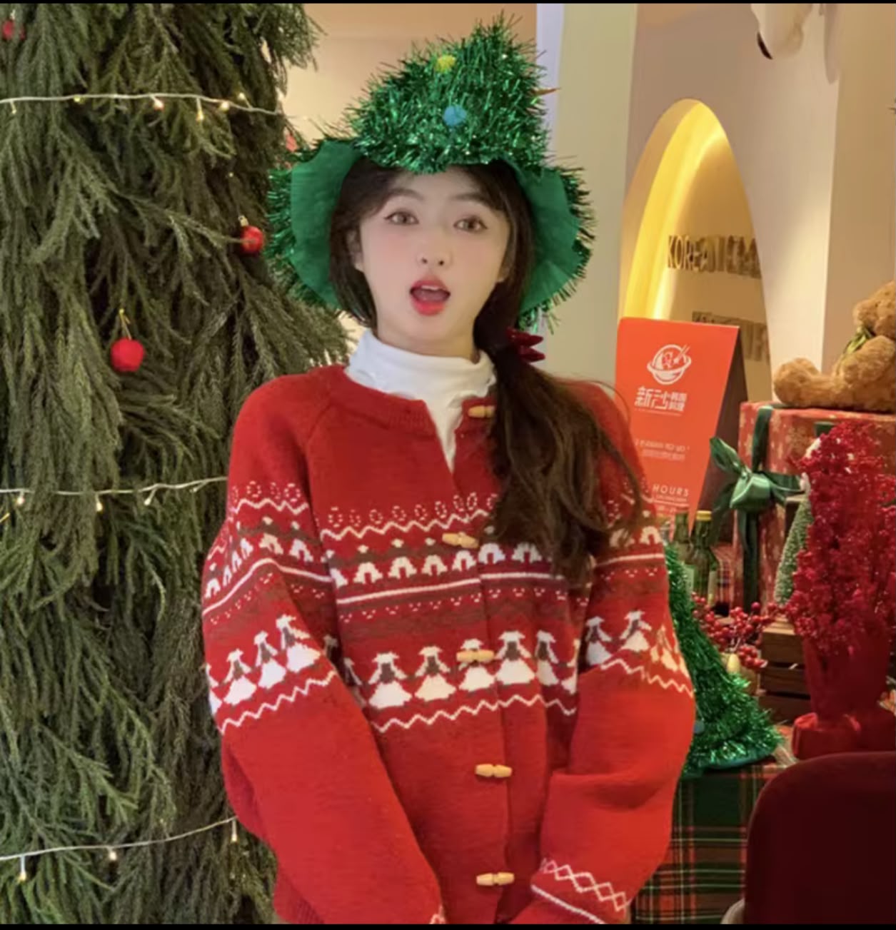 Women's Christmas Knit Cardigan – Festive Button-Up Holiday Sweater