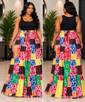 Women’s Ankara Caribbean Skirt – Vibrant African Print Maxi Skirt