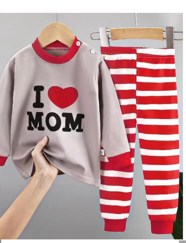 Kids Patterned Pajama Set – Soft Cotton Sleepwear with Fun Holiday & Seasonal Prints