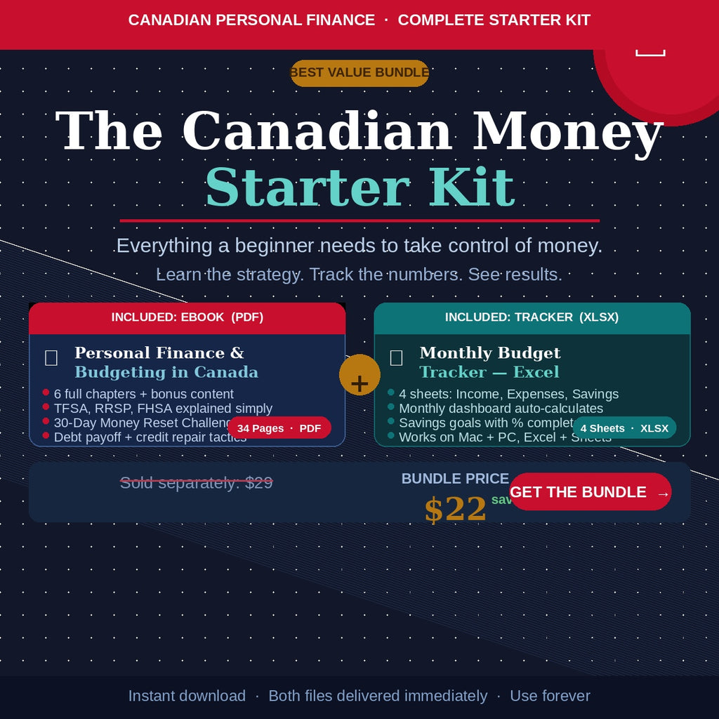 Canadian Personal Finance Starter Kit — Ebook + Budget Tracker Bundle | Instant Download